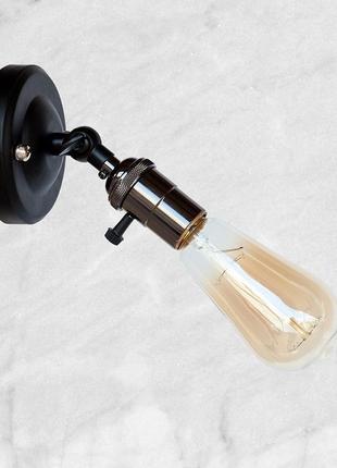 Чёрное бра "industrial retro" (52-wa1904)