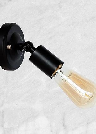 Чёрное бра "industrial retro" (52-wabk-1)