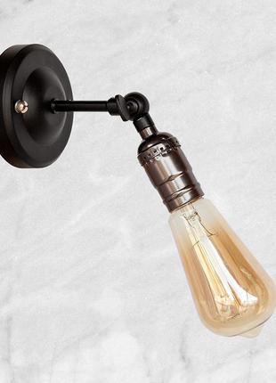 Чёрное бра "industrial retro" (52-wв3304)
