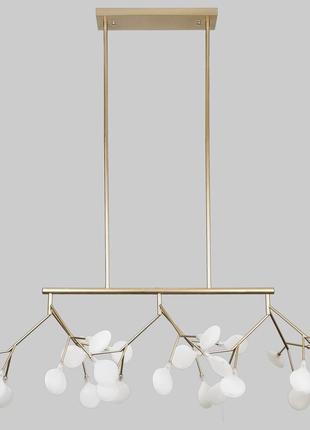 Золота люстра з скляних пелюсток на 27 ламп petals (918-lp264-27 gd+wh)