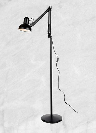 Чёрный металлический торшер лофт в виде настольной лампы (56-pr5523-1 bk)