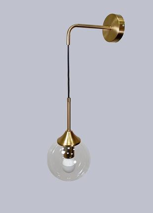 Бронзовая современная бра на 1 лампу "bulb" (52-w4412-1 brz+cl)