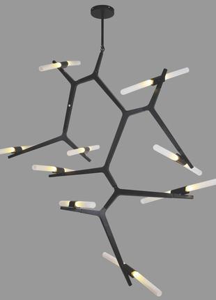 Чёрная современная люстра на 18 ламп "bulb" (56-lpr189-18 bk)