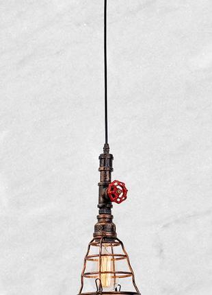 Чёрный подвес индастриал-лофт ржавый кран (58-d894-1)