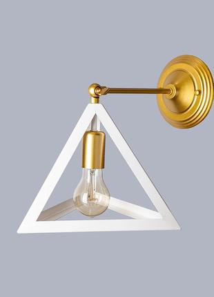 Золотое бра с белым плафоном (56-w220f-1 gd+wh)