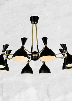 Чёрная современная люстра на 8 ламп (56-lpr1024-8 bk)