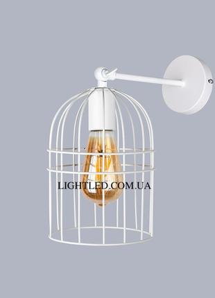 Белая бра "клетка"