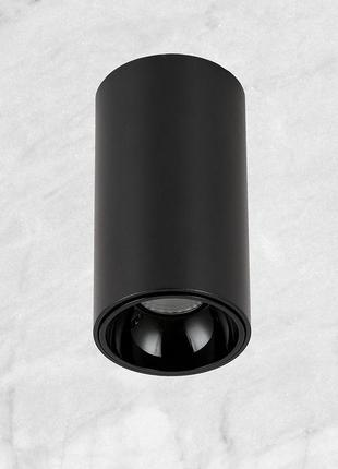 Чорний світильник 10см 4w накладний (906-cob53 bk-bk)