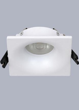 Белый 8,5см квадратный точечный врезной светильник (905-8805 wh)