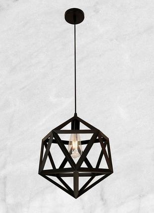 Чорний фігурний металевий підвіс індастріал-лофт (909-xl1005-1 bk)