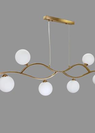 Бронзова люстра "хвиля" на 6 ламп (909-8078-6 brz+wh)