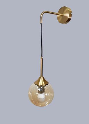 Бронзова сучасна бра на 1 лампу "bulb" (52-w4412-1 brz+br)