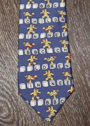 100% шовк колекційна брендова краватка tie rack bbc 1986 made in italy