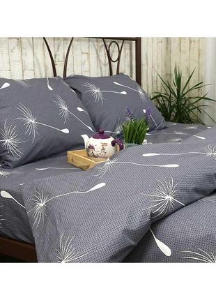 Простынь 220х240 бязь набивная 76.114б_fly grey