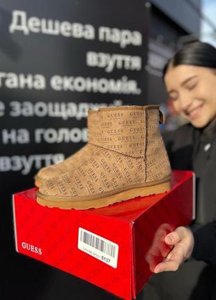 Guess ugg женские угги ботинки теплые на меху