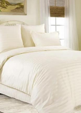 Постельное бельё евро 200*220 страйп-сатин люкс на резинке (16950) tm krispol украина