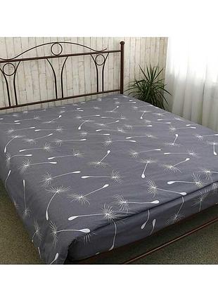 Простынь 200х220 бязь набивная 82.114б_fly grey