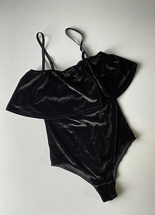 Стильне велюрове  боді h&m/