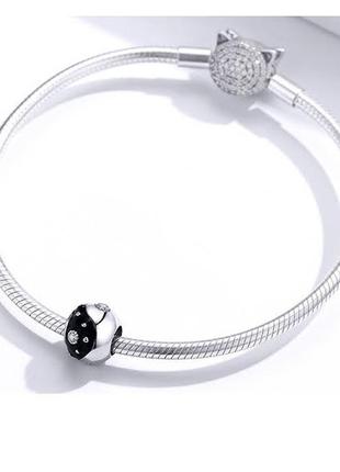 Срібний шарм намистина для браслету "інь - ян"3 фото