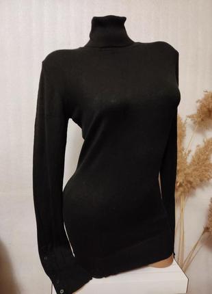 Чорний довгий світер,водолазка,гольф