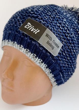 Сrivit, вязаная зимняя шапка с помпоном, р. 146/164