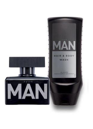 Мужской набор "avon man". восточно-фруктовый аромат с древесными нотами.