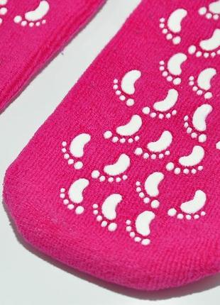 Зволожуючі гелеві носочки spa gel socks crimson5 фото