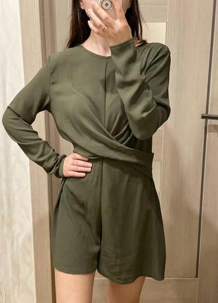Ромпер комбінезон шортами комбез хакі стильний