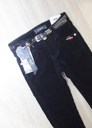 Утеплені вельветові штани брюки з ременем