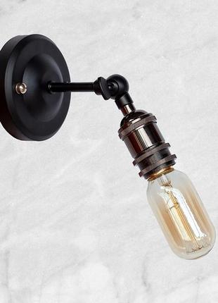 Чёрное бра "industrial retro" (52-wв1404)