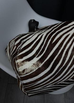 Оригінальна сумка через плече jimmy choo pony calf hair zebra print7 фото