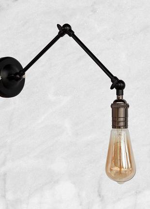 Чёрное бра "industrial retro" (52-wz1704)