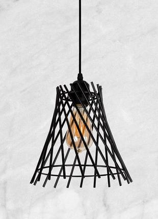 Чорний металевий підвіс лофт-індастріал (56-pr66096f-1 bk)