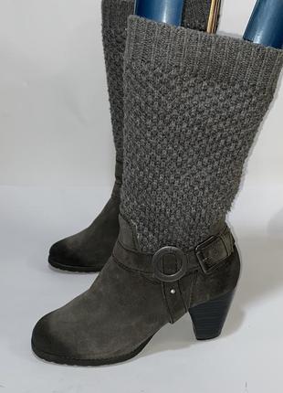 Tamaris замшеві жіночі чоботи черки 41-й розмір