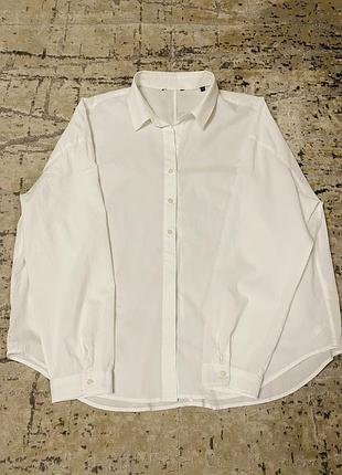 Оверсайз біла фірмова рубашка
