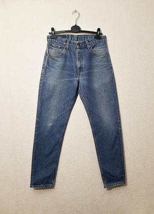 Джинси сині чоловічі щільний котон завужені до низу висока посадка демі/зима бренд levi's оригінал