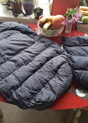 Tcm tchibo теплый зимний футмуф конверт чехол на ножки в коляску санки пух и перо