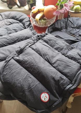 Tcm tchibo теплый зимний футмуф конверт чехол на ножки в коляску санки пух и перо