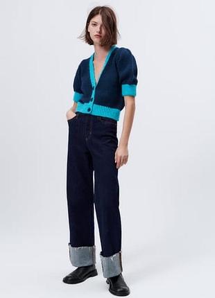 Zara в’язаний вкорочений светр, кардиган р. s новий оригінал зара