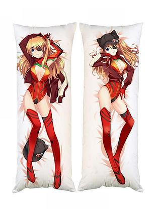 Подушка дакимакура аска лэнгли евангелион декоративная ростовая подушка для обнимания