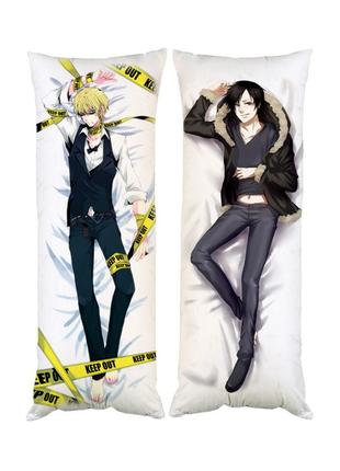 Дакимакура декоративная подушка для обнимания изая шизуо дюрарара durarara двухсторонняя