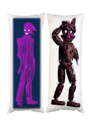 Подушка дакимакура фреди 5 ночей робот декоративная ростовая подушка для обнимания