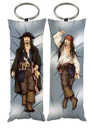 Брелок дакимакура джонні депп капітан джек горобець двостороння 4*10 см (dak0527k)