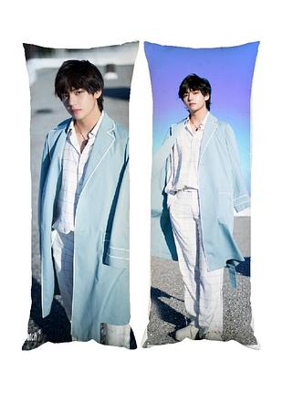 Подушка дакімакура k-pop bts кім тхе хен декоративна ростова подушка для обіймання двостороння