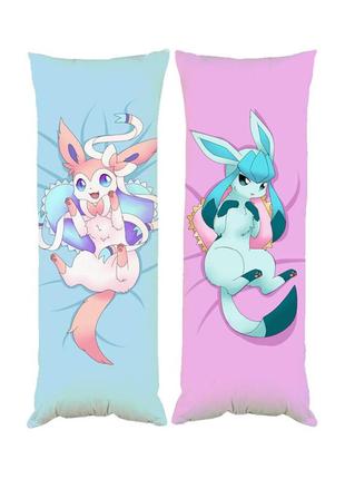 Подушка дакимакура гласеон сильвеон pokemon декоративная ростовая подушка для обнимания