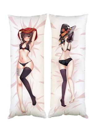 Подушка дакимакура дакимакура мегумин megumin konosuba декоративная подушка для обнимания
