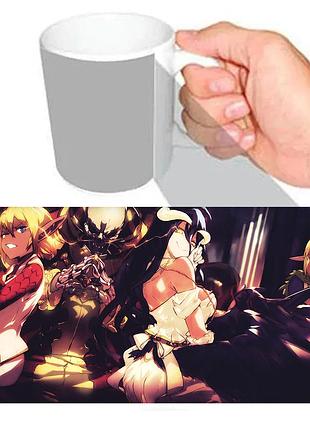 Чашка белая  оверлорд overlord альбедо 053