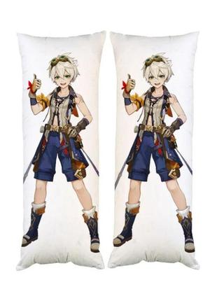 Подушка дакимакура bennett беннет геншин импакт genshin impact декоративная подушка для обнимания
