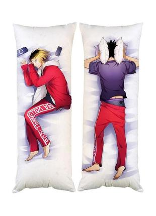 Подушка обнимашка дакимакура с кенмой двухсторонняя со съемной наволочкой (dak1527) 40х100см