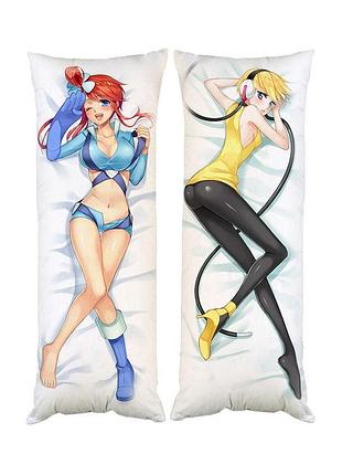 Подушка дакімакура покемон го фурро камітцуре pokemon fuuro декоративна ростова подушка для обіймання двостороння